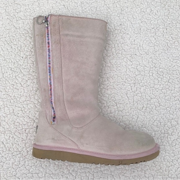 EUC Australia UGG suede boots. Size 6.5. Very cute boots with rainbow zipper. - Picture 8 of 10
